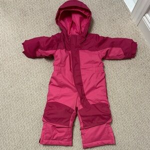 Pink Toddler Hooded  Snowsuit